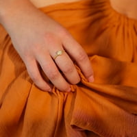 Диамантен пръстен, 10k твърд жълт златен пръстен, юбилеен подарък, сватбен пръстен, подарък за рожден ден