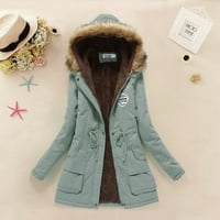 Miayilima плюс размери палта за жени топла удебелена сгъстена топла топла модерна зимна модна облицовка с качулка снежно палто яке за изстрелване боб паста цвят 3xl