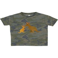 Тениска за момиче от инктастичен кенгуру за семейство или малко дете
