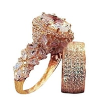 BAOCC аксесоари Ангажиране Ръчно изработен сватбен камък Изрязан бял подарък Бижута пръстен пръстени Зелени 7