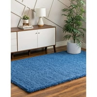 SHAG Laurian Collection Area Rug Periwinkle Blue - 5 'кръг