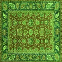 Ahgly Company Indoor Rectangle Oriental Green Традиционни килими, 3 '5'