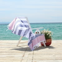 Linum Home Textiles Патриотична персонализирана плажна кърпа