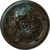 Екена мелница 1 2 од 3 4 П Катерин таван медальон, Ръчно рисувана бронзова синя патина