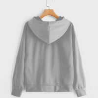 Качулки за жени пуловер графичен плюс размер женски суичър с качулка пуловер с дълъг ръкав при печат удобна теглене на блуза върхове