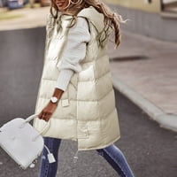 Pxiakgy зимни палта за жени жени ежедневно палто яке солидна жилетка с цип джоб