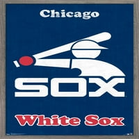 Чикаго бяло SO - Retro Logo Wall Poster, 22.375 34