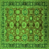 Ahgly Company Indoor Rectangle Oriental Green Industrial Area Rugs, 3 '5'