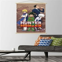 Hunter Hunter - Плакат за стенна карта с дървена магнитна рамка, 22.375 34