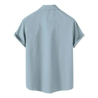 Patlollav Clearance мъжки блузи ежедневни ризи с къси ръкави за модна ревера