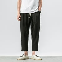 Sendkeelmen's Summer ежедневно памучно спално бельо Китай стил разхлабени панталони за мъжки панталони за мъжки панталони