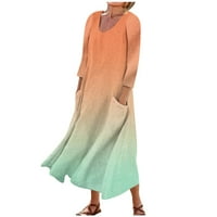 Фетернални женски небрежни модни удобни рокли с джобни рокли с ръкави за жени за жени