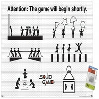 Netfli Squid Game - Games Wall Poster с pushpins, 22.375 34