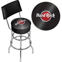 Хард рок кафе въртящ бар стол с обратно рекорд