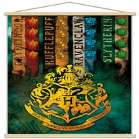 Светът на магьосниците: Хари Потър - Плакат за стена на къщи Crests, 22.375 34