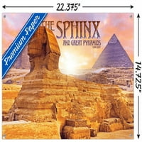 Големият плакат за сфинова и пирамиди с бутални щифтове, 14.725 22.375