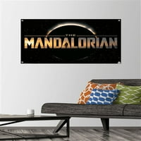 Междузвездни войни: Мандалорският - заглавен стенен плакат с бутални щифтове, 22.375 34