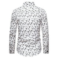 Човек блуза Лятна мода Красиво мъжки ревел отпечатана ежедневна риза Мъжки жилетка с дълъг ръкав отгоре на ежедневна риза с дълъг