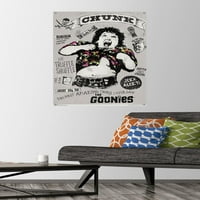 The Goonies - Плакат за стенни счупвания с pushpins, 22.375 34