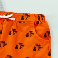 Малко дете бебе момчета летни къси панталони комплект силоз динозавър тениска с теглене на кратки панталони летни облекла дрехи