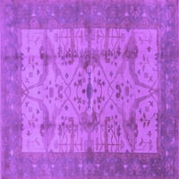 Ahgly Company Indoor Square Oriental Purple Industrial Area Rugs, 7 'квадрат