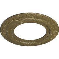 Екена Милуърк 5 8 од 3 4 ид 1 2 П Клермонт таван медальон , ръчно рисуван Мисисипи кален пращене