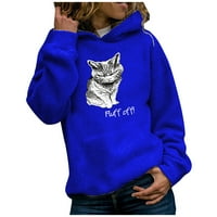 Женски ежедневен качулка пуловер женски суичър за животински печат с дълъг ръкав пот гореща 8sl4870229