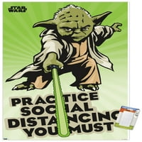 Star Wars: Saga - Yoda Social Distancing Wall Poster, 22.375 34