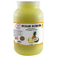 Mina Organic Sugar Scrub, Tropical -Ultra Хидратиране и ексфолиране на тялото, крак и скраб за лице за подхранване на основната грижа за тялото, професионална спа предлагане