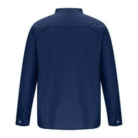 Kiplyki Men's Plus Size Base Rishes Clearance Официално цветно печат риза с дълъг ръкав запушване на яка и риза