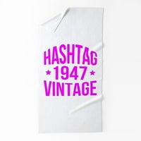 Cafepress - Humor Hashtag Vintage - Голяма плажна кърпа, мека 30 x60 кърпа с уникален дизайн