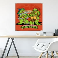 Никелодеон тийнейджърски мутантни костенурки на нинджа - Плакат за пица с пица с бутални щифтове, 22.375 34