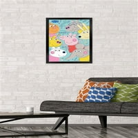 Peppa Pig - Grid Wall Poster, 14.725 22.375 рамка