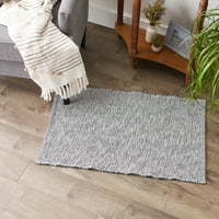 Черен диамантен ръчно тъкан рециклиран килим от прежда ft ft