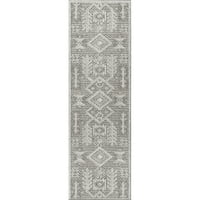 нулум Тереза текстуриран Югозападен килим, 2' 8 8', сив