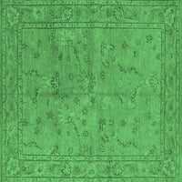 Ahgly Company Indoor Rectangle Oriental Emerald Green Industrial Area Rugs, 8 '12'