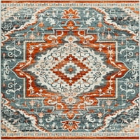 Tevazu Blue 6'7 9 'Традиционно килимче за правоъгълник