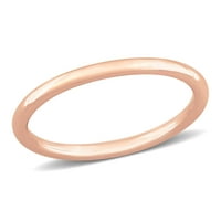 Миабела Дамски 10-карт Розово злато обикновен сватбен пръстен