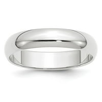 14k бяло злато полукръг мъжки дами сватбена лента пръстен