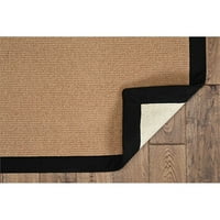 Мебелна машина Riverbay Tufted Wool 2'6 x12 'килим в кафяв корк и черно