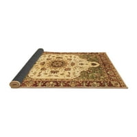Ahgly Company Indoor Square Oriental Brown Modern Area Rugs, 4 'квадрат
