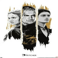 Сезонът на Netfli The Witcher - Trio Wall Poster, 22.375 34
