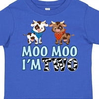 Inktastic Moo Moo Аз съм със сладък холщайн крави подарък за малко дете или тениска за момиче