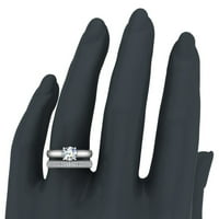Сватбени пръстени за жени Булчински комплект кръгло рязане -съвпадение на пръстен за съвпадение на пръстен 1. Карат 14K злато