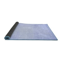 Ahgly Company Indoor Rectangle Solid Blue Modern Area Rugs, 2 '5'