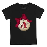 Детско мъничко черно черно аризона Diamondbacks бейзболен лък тениска