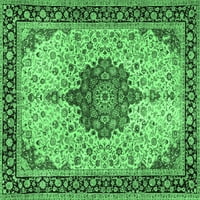 Ahgly Company Indoor Medallion Medallion Emerald Green Traditional Area Rugs, 3 '5'