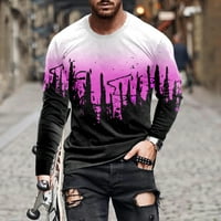 Sdjma мъжки хипстър хип хоп навсякъде графичен дълъг тениска мъже модни ежедневни кръгли вратни пуловер печат с дълъг ръкав тениска