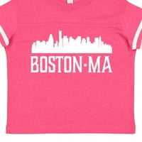 Inktastic Boston Massachussetts Skyline City Silhouette Gift Toddler Boy или Thddler Girl Тениска