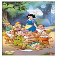 Disney Snow White и седемте джуджета - групов стенен плакат с бутални щифтове, 22.375 34